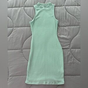 Windsor Mint Ribbed Mini Dress